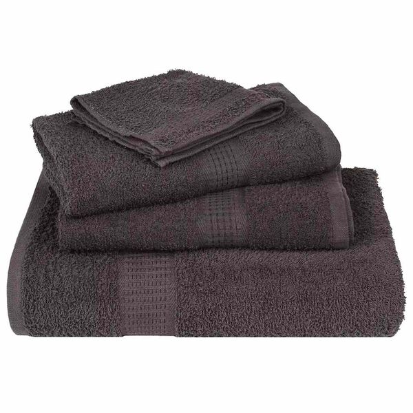 vidaXL Hand Towels "FROGN" 4 pcs Anthracite 50x100 cm 360 gsm