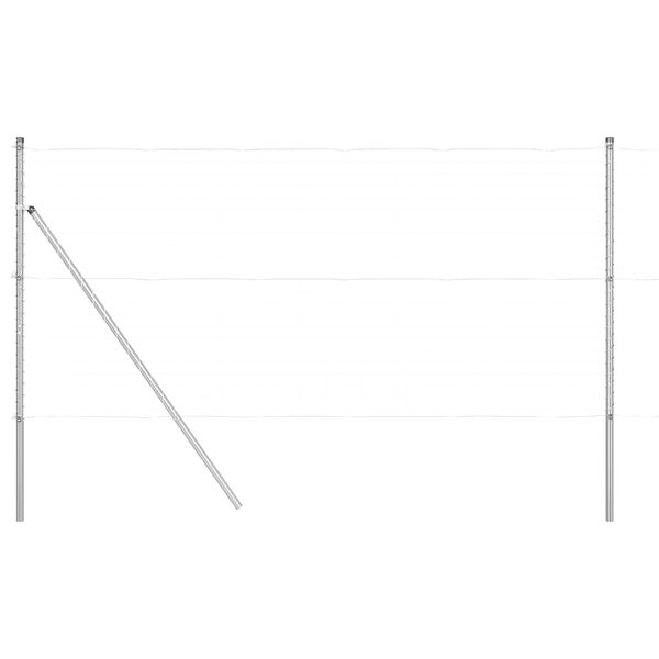 vidaXL Fence Post Other 52 pcs Grey 3.2 x 3.2 x 150 cm Steel