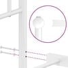 vidaXL Metal Bed Frame without Mattress with Footboard White 80x200cm