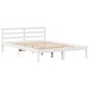 vidaXL Bed Frame without Mattress White 135x190 cm Double Solid Wood Pine