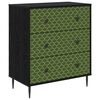 vidaXL Chest of Drawers GELEEN Emerald geometric print Engineered Wood