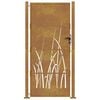 vidaXL Garden Gate 100x200 cm Corten Steel Grass Design