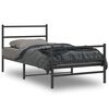 vidaXL Metal Bed Frame without Mattress with Footboard&nbsp;Black 100x190cm