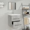 vidaXL Sink Cabinet with Built-in Basin Concrete Grey Engineered Wood