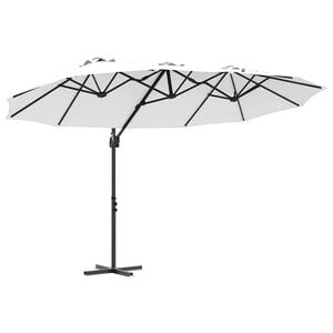 vidaXL Garden Cantilever Parasol Sand 372 x 198 x 243 cm