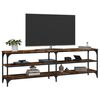 vidaXL TV Cabinet Smoked Oak 160x30x50 cm Engineered Wood