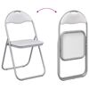 vidaXL Folding Chair 2 pcs White and Grey 48 x 43.5 x 81 cm