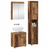 vidaXL Bathroom Furniture Set with Door TULUM Old Wood Engineered Wood