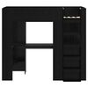 vidaXL Loft Bed Frame with Desk with Storage Black Oak 98.5 x 200 cm