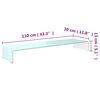 vidaXL TV Stand/Monitor Riser Glass Green 110x30x13 cm