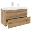 vidaXL Sink Cabinet with Built-in Basin and Faucet Artisan Oak