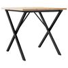 vidaXL Dining Table X-Frame 90x90x75.5 cm Solid Wood Pine and Steel