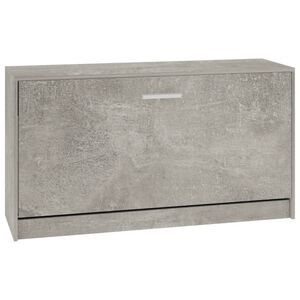 vidaXL Shoe Bench Concrete Grey 80x24x45 cm Engineered Wood
