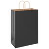 vidaXL Paper Bags 50 pcs with Handles Black 32x17x44 cm