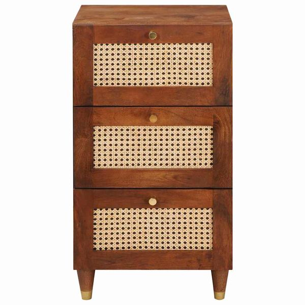 vidaXL Sideboard with Drawer Brown 40 x 33.5 x 75 cm Solid Mango Wood