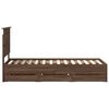 vidaXL Bed Frame with Drawer Brown Oak 75 x 190 cm Engineer Wood