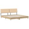 vidaXL Double Bed with Headboard Sonoma Oak and Cream 200 x 200 cm