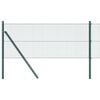 vidaXL Welded Wire Fence Ground Fix 50 x 0.5 m PVC-Coated Steel Green