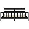 vidaXL Bed Frame without Mattress Black 200x200 cm Solid Wood Pine