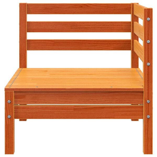 vidaXL Garden Sofa Corner Wax Brown Solid Wood Pine