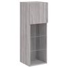vidaXL 5 Piece TV Wall Units with LED Grey Sonoma Engineered Wood