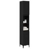 vidaXL Bathroom Cabinet Black Oak 30 x 30 x 190 cm Engineered Wood