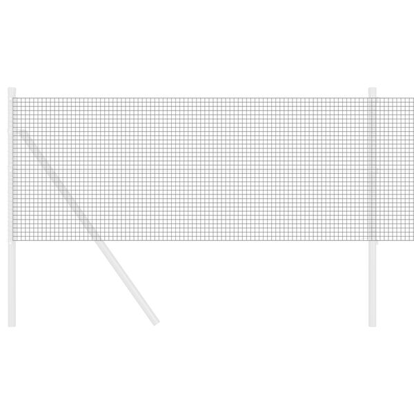 vidaXL Welded Wire Fence Grey 0.8 x 50 m Steel