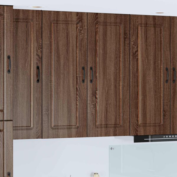 vidaXL Kitchen Wall Cabinet Brown Oak 80 x 31 x 100 cm Engineered Wood