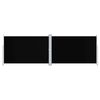 vidaXL Retractable Side Awning Black 200x600 cm
