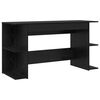 vidaXL Desk Black oak Engineered wood 140 x 50 x 75 cm
