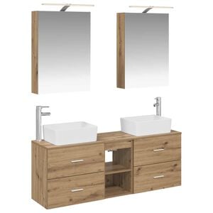 vidaXL Bathroom Furniture Set 5 pcs Artisan Oak