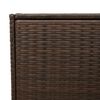 vidaXL Garden Storage Box Brown 283L Poly Rattan