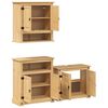 vidaXL 3 Piece Bathroom Furniture Set Corona Solid Wood Pine