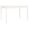 vidaXL 4 Piece Garden Dining Set White Solid Wood Pine