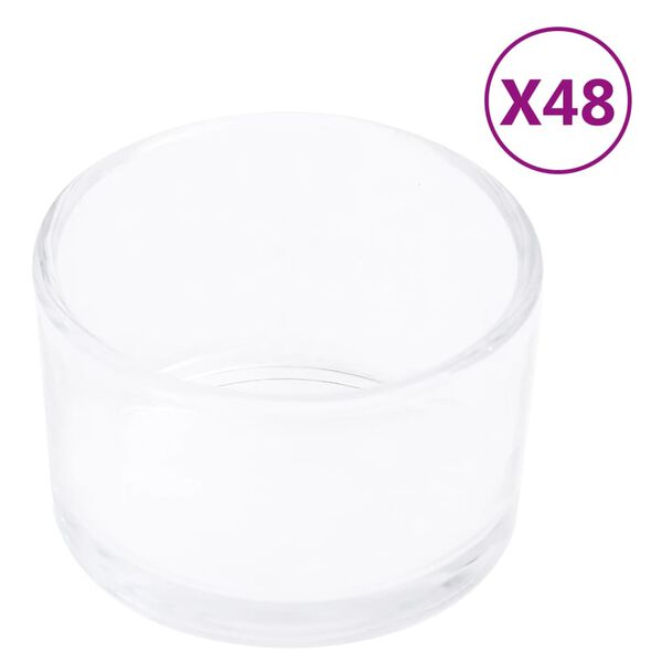 vidaXL Tea Light Glasses 48 pcs