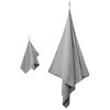 vidaXL Sports Towel Set 2 pcs Dark grey Fabric