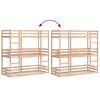 vidaXL Triple Bunk Bed without Mattress 75x190 cm Small Single Solid Wood Pine