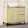 vidaXL Bathroom Cabinet Sonoma Oak 65x33x60 cm Engineered Wood