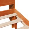 vidaXL Bookcase Bed without Mattress Wax Brown 100x200cm Solid Wood Pine