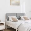vidaXL Upholstered Headboard Light Grey 120 cm Solid Pine Wood