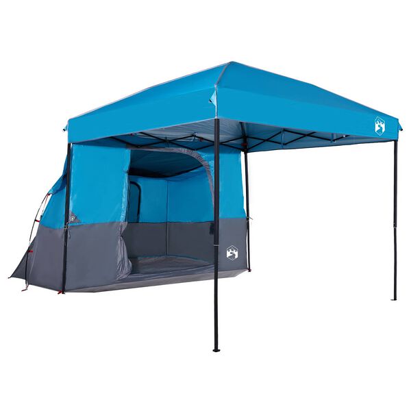 vidaXL Camping Tent Set Folding 2 pcs Blue Taffeta and Fabric