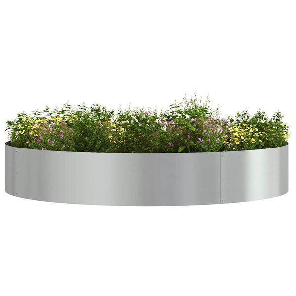 vidaXL Planter Ring 5 pcs Silver 120 x 120 x 20 cm Galvanised Steel