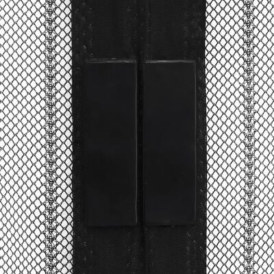 vidaXL Insect Door Curtains 2 pcs with Magnet Blocks Black 220x130 cm