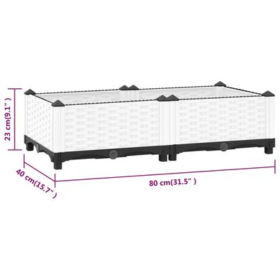 vidaXL Raised Bed 80x40x23 cm Polypropylene