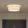 vidaXL Ceiling Lamp with Spotlights Grey 38 x 38 x 13.5 cm Fabric