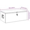 vidaXL Storage Box Silver 90x47x33.5 cm Aluminium