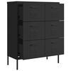 vidaXL Drawer Cabinet Black 80x35x101.5 cm Steel
