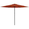 vidaXL Garden Parasol 300 x 300 cm Polyester Rectangular Terracotta