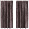 vidaXL Velvet Curtains 2 pcs Brown 175 x 140 cm Velvet