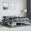 vidaXL Metal Bed Frame without Mattress with Headboard White 160x200cm